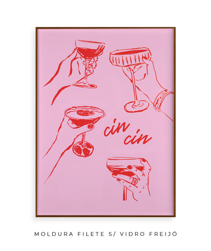 Cin Cin (rosa e vermelho)