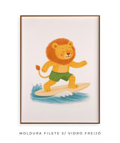 Leão surfista