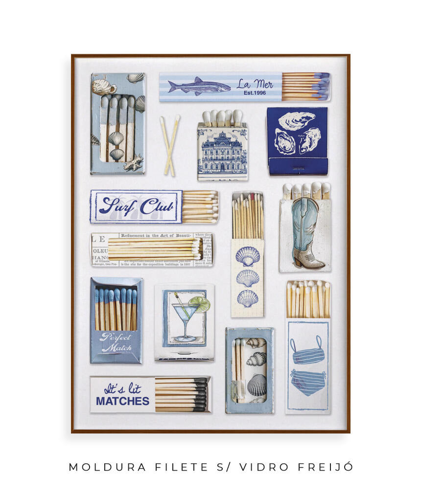 Vintage Matchbox- azul