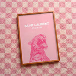 Quadro decorativo Saint Laurent Nº1 com moldura freijó