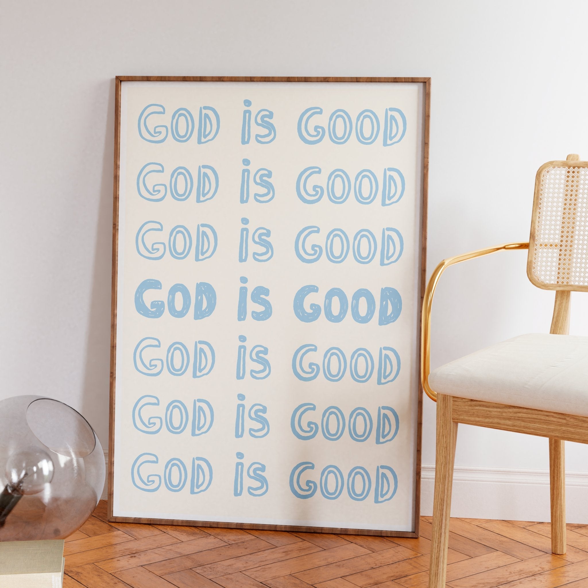 God is good (azul) | Arte Digital