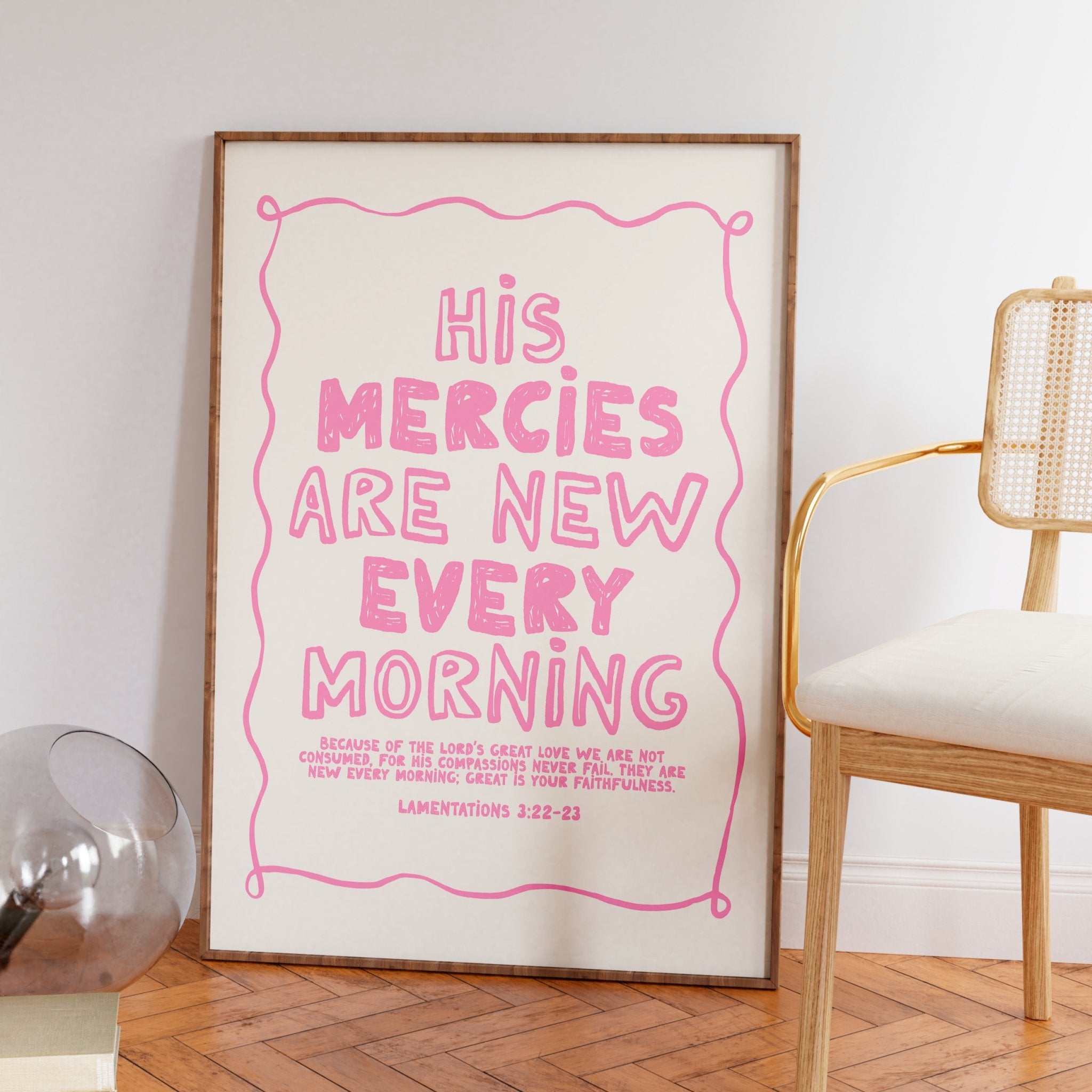 His mercies are new every morning (rosa) | Arte Digital