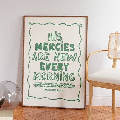 His mercies are new every morning (verde)
