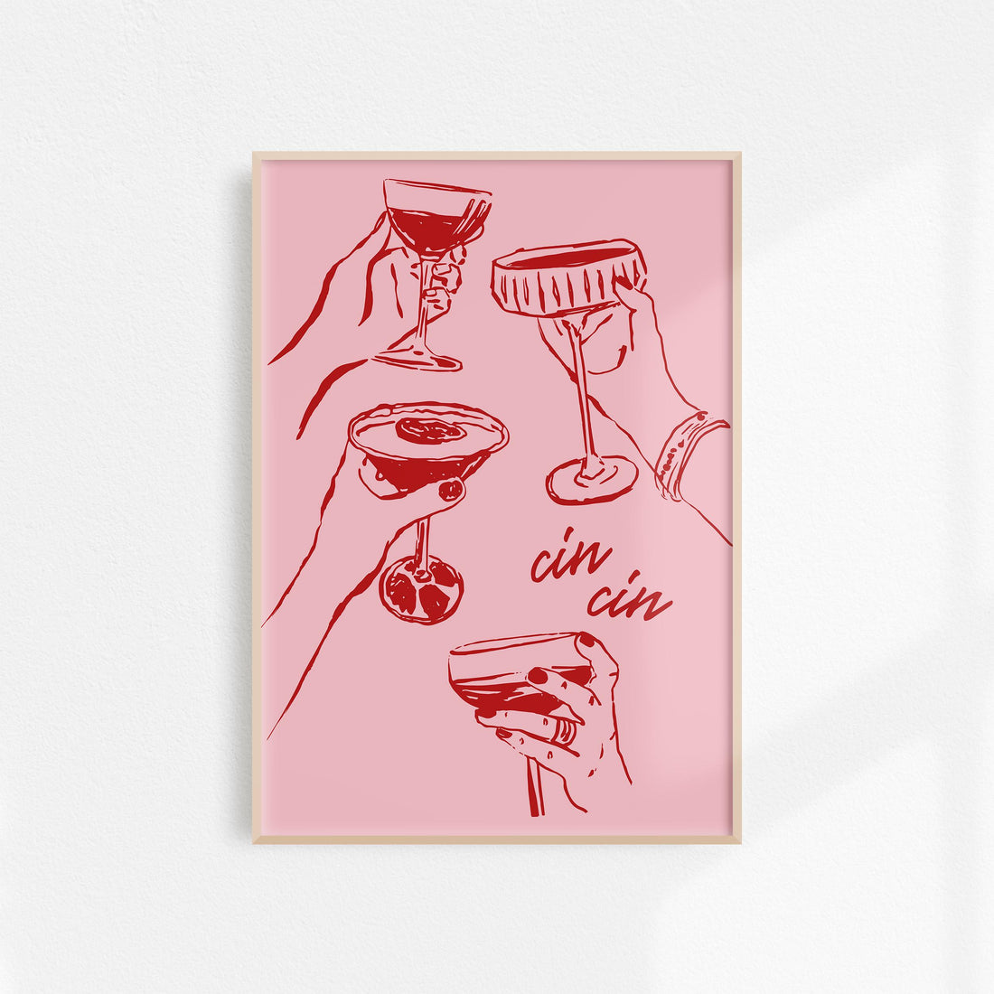 Cin Cin (rosa e vermelho)