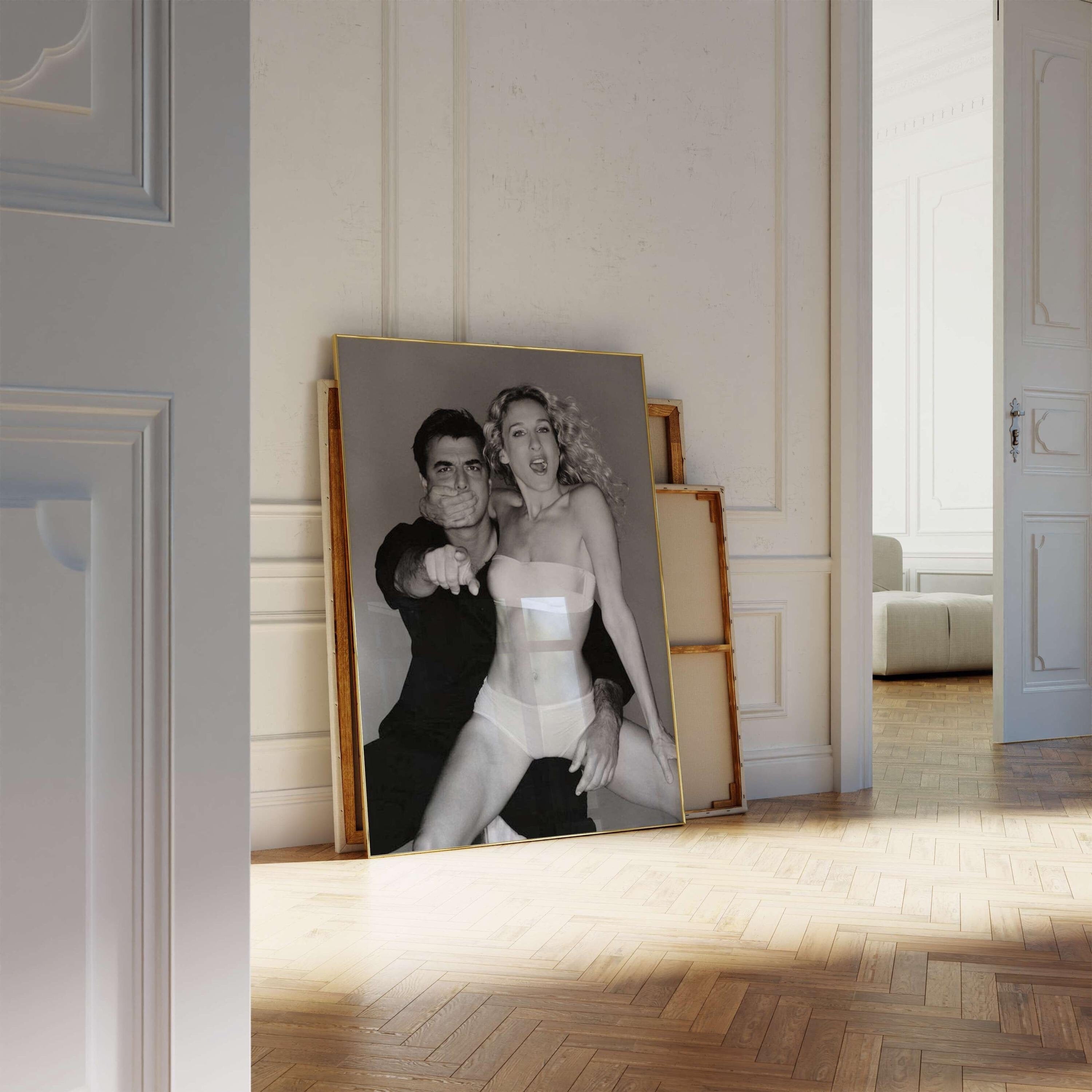 Quadro Decorativo Carrie e Mr. Big (SATC)