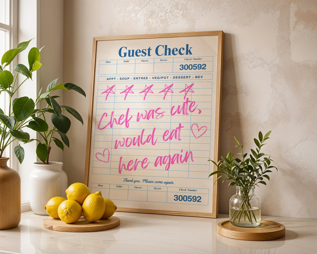 Chef Was Cute (guest check)