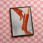 Quadro decorativo Red boots com moldura preto