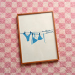 Quadro decorativo Endless summer com moldura freijó