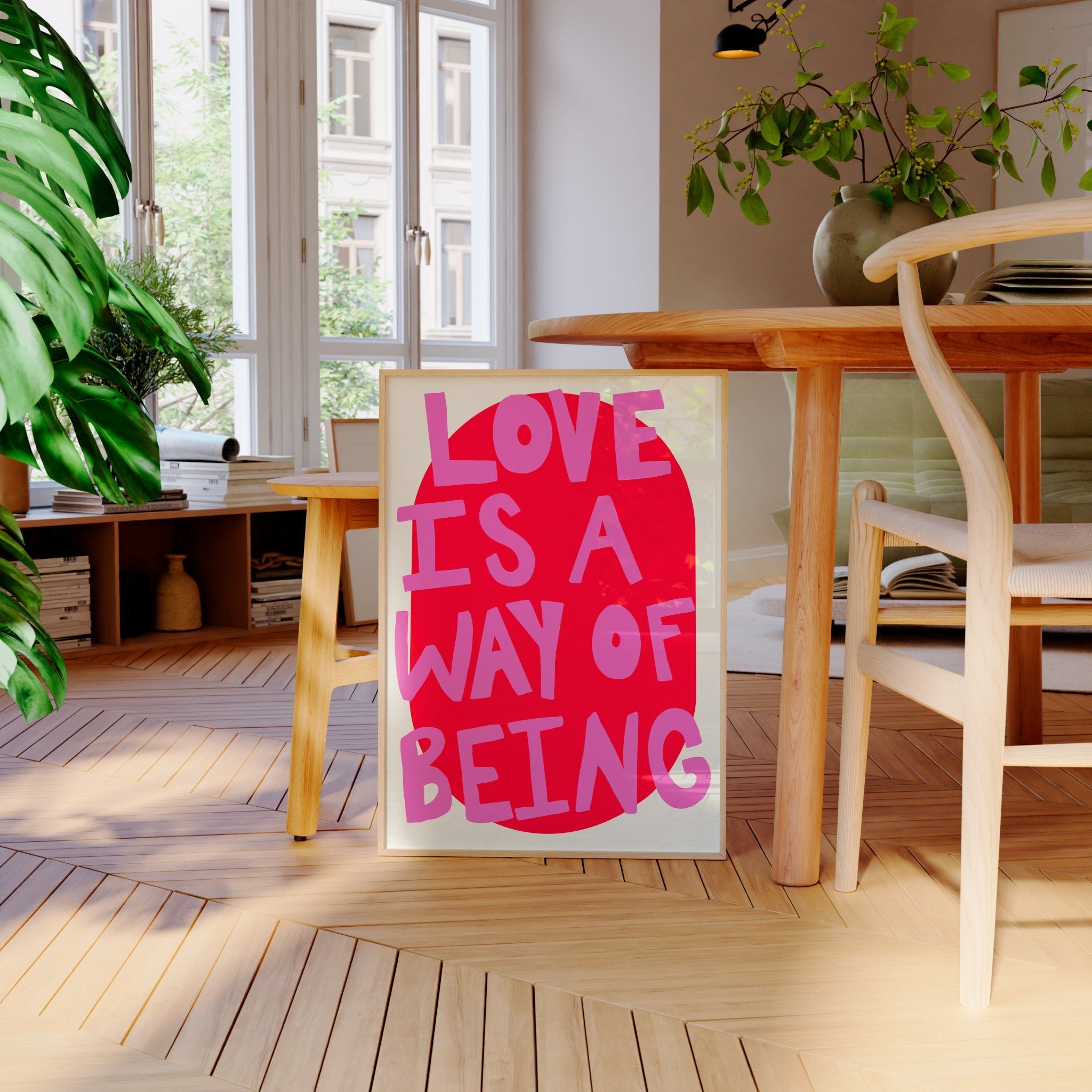 Love is a way of being- rosa e vermelho (arquivo digital)