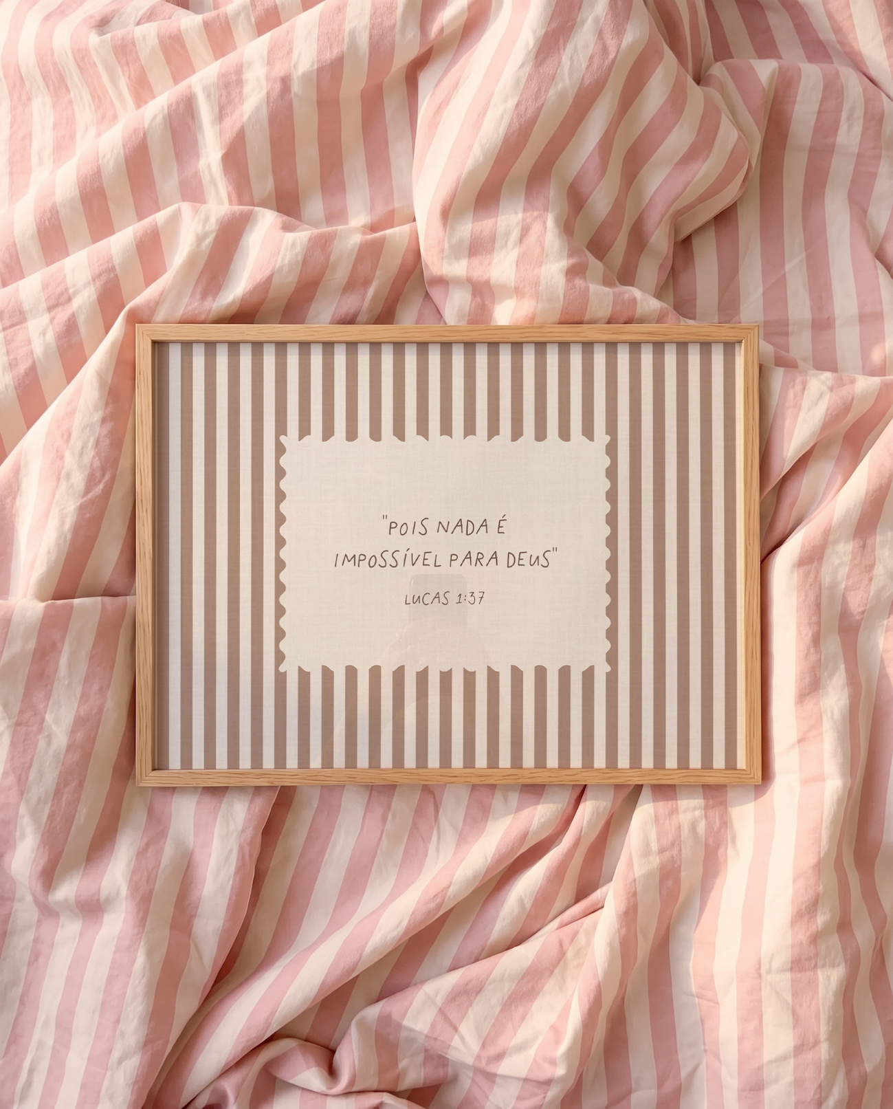 Quadro Personalizado de Listras com Frase