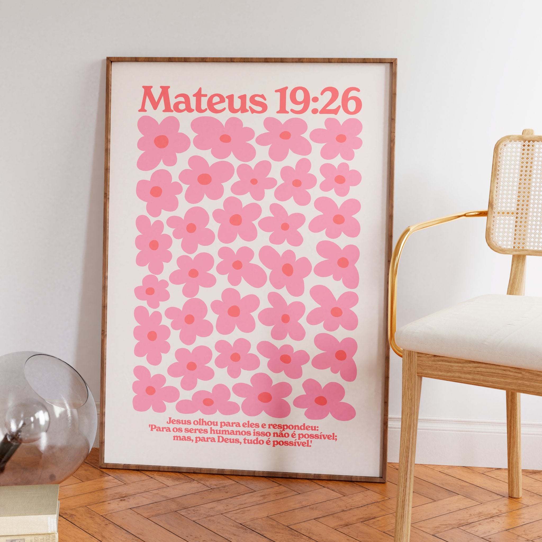 Quadro Decorativo Mateus 19:26
