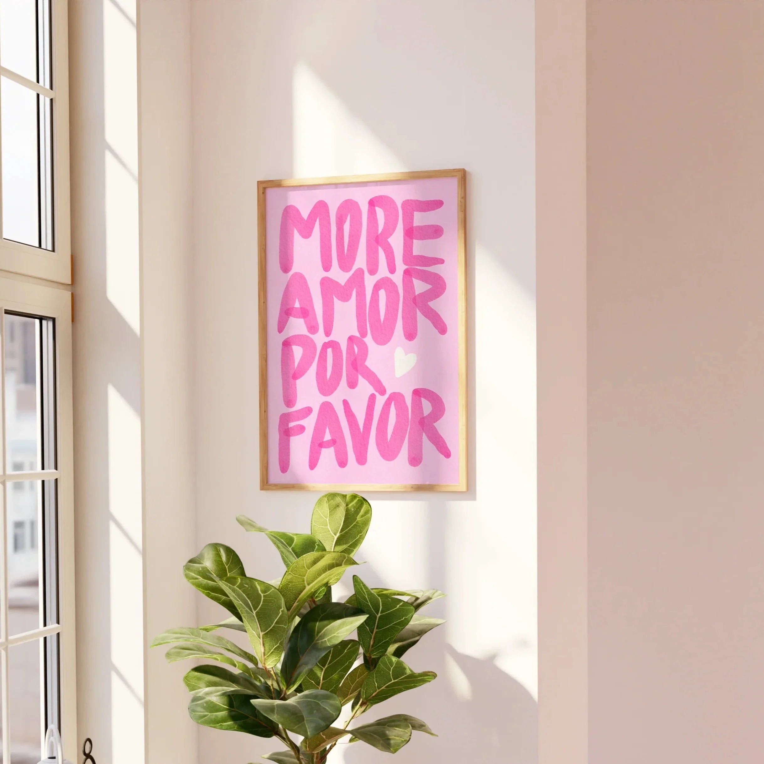 More amor por favor- rosa | Arte Digital