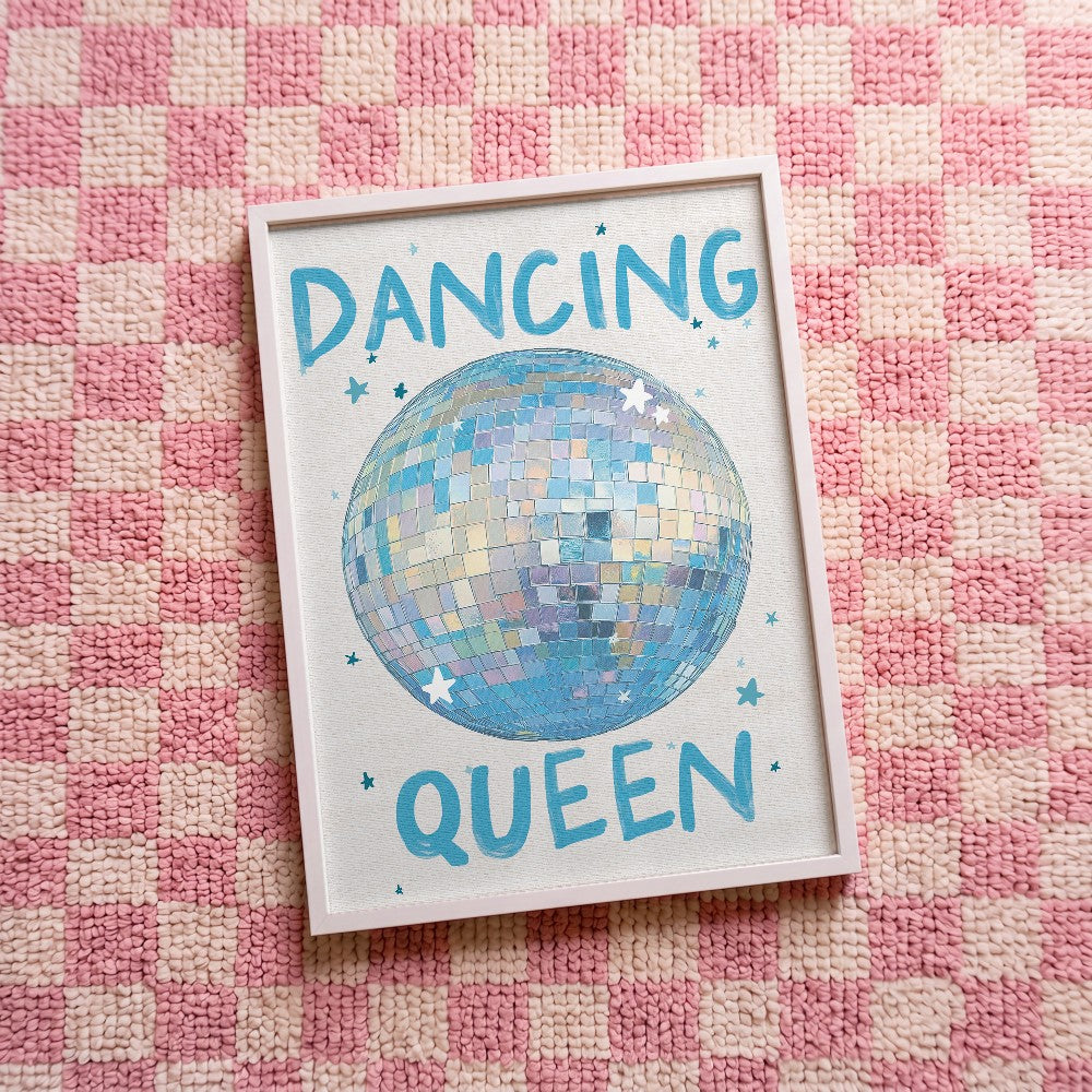 Quadro decorativo Dancing Queen com moldura branco