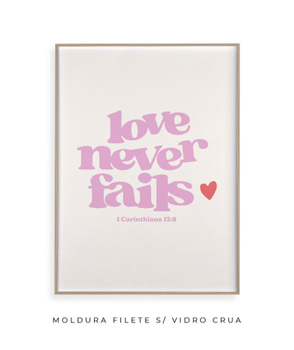 Love never fails (rosa)