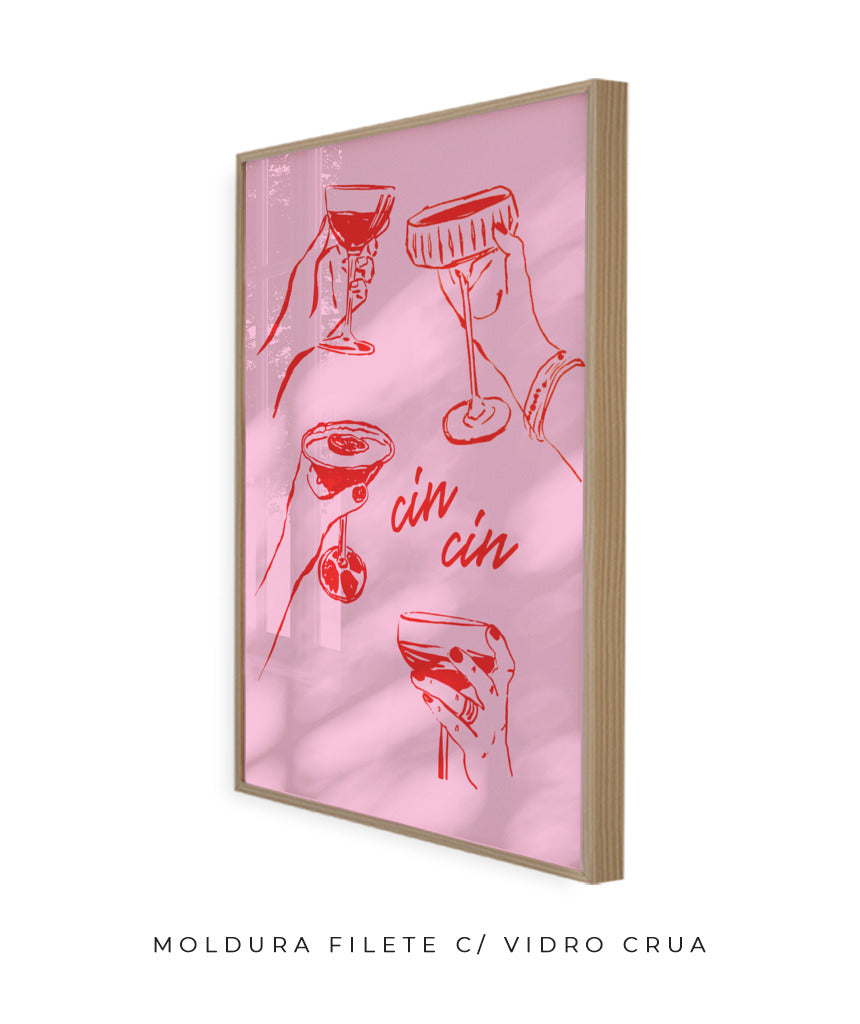 Cin Cin (rosa e vermelho)