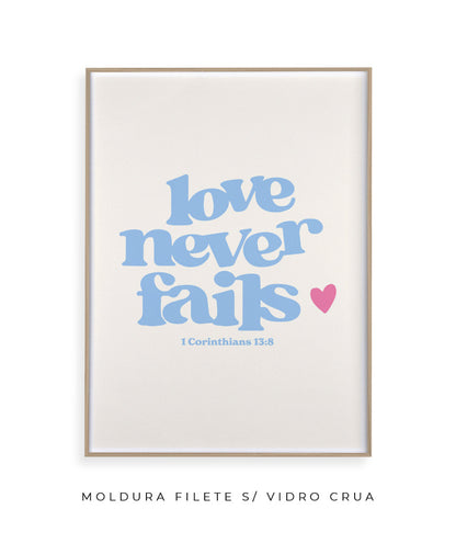 Love never fails (azul)