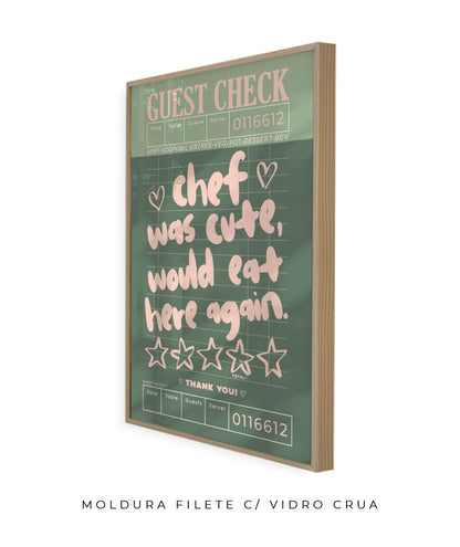 Chef was cute- verde e rosa