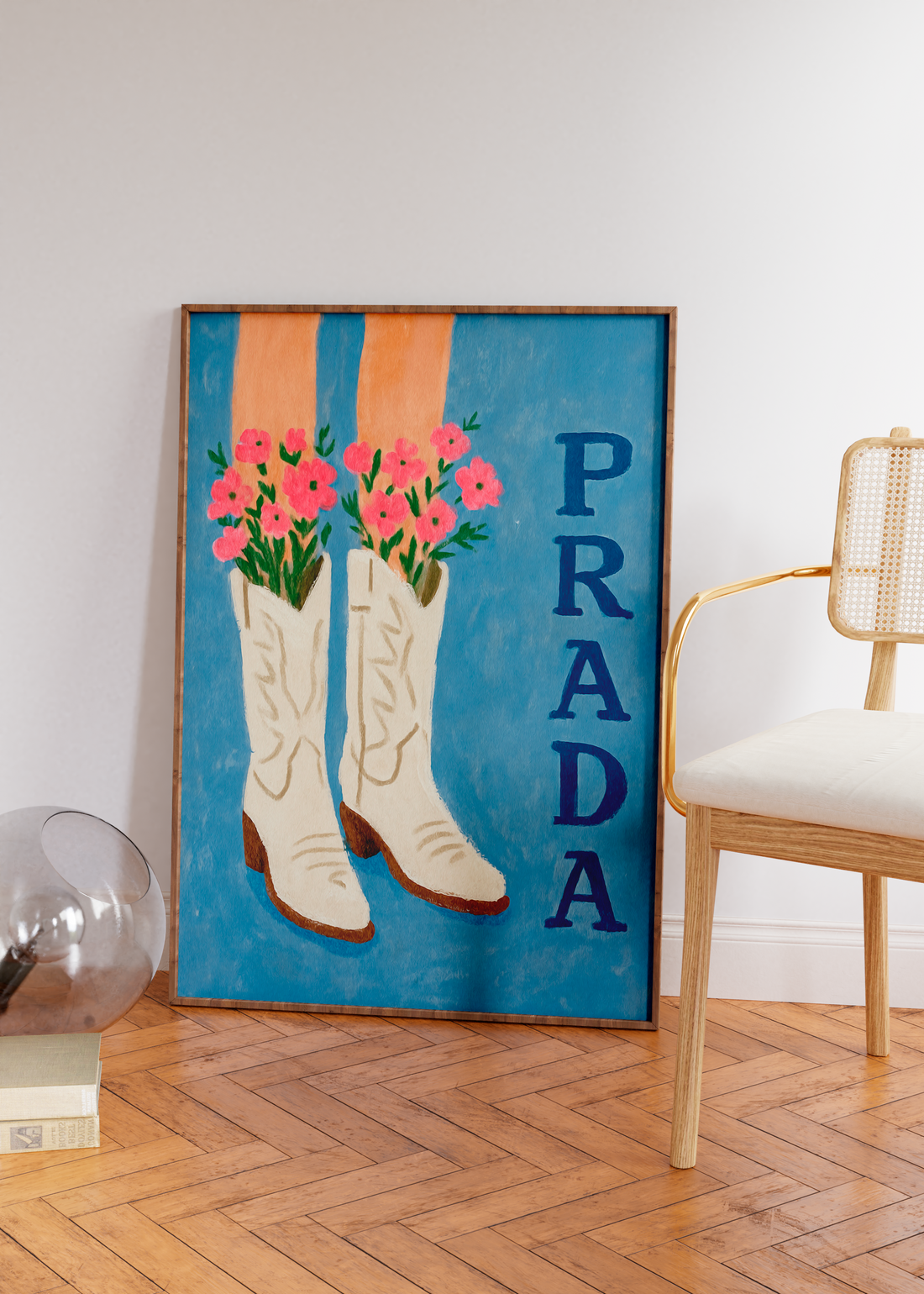 Prada- cowboy boots (azul)