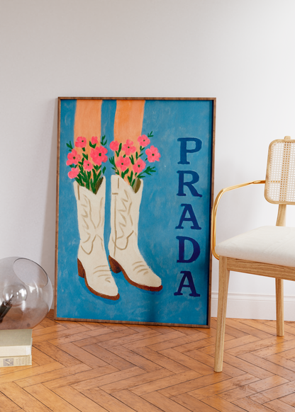 Prada- cowboy boots (azul)