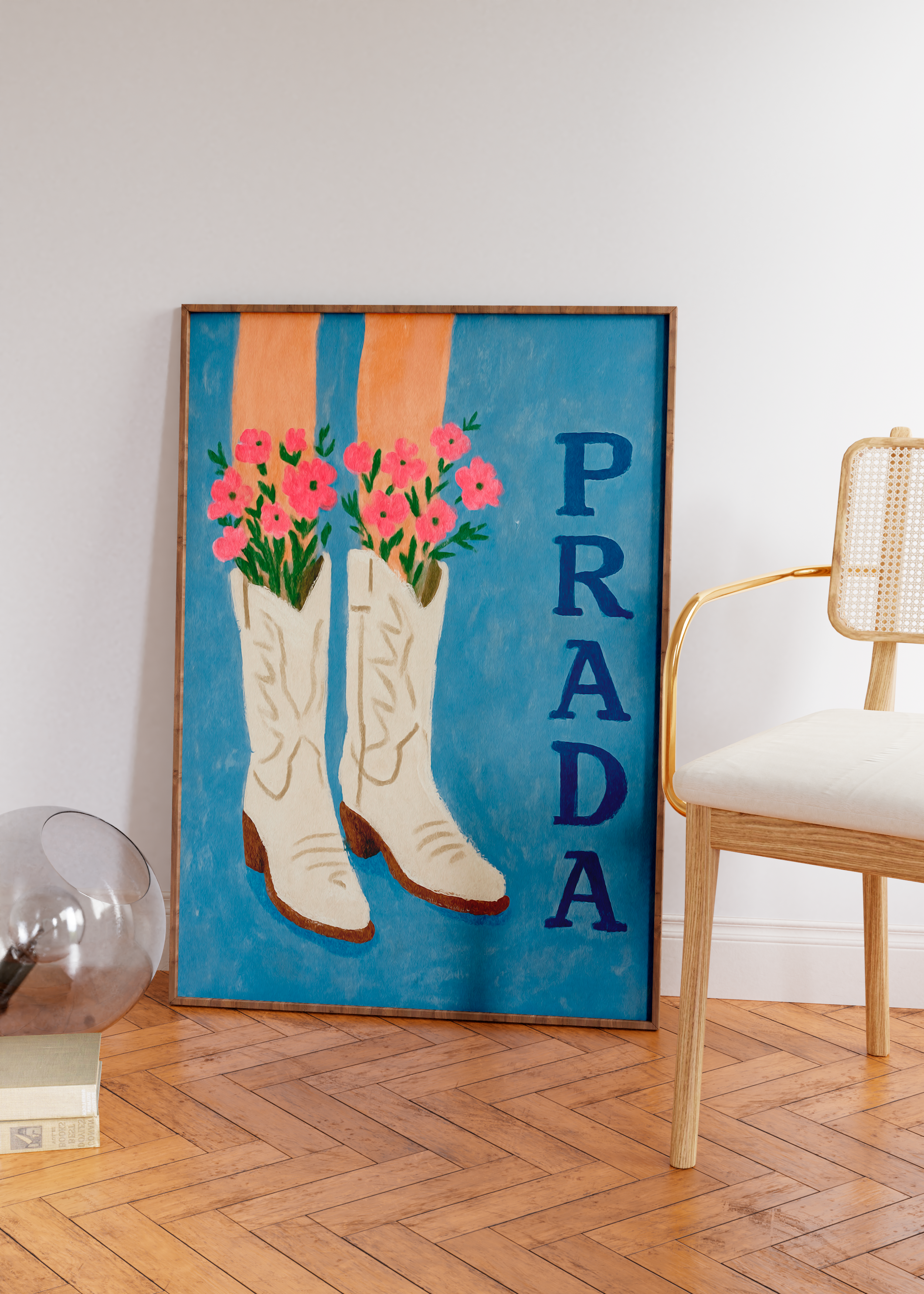 Prada- cowboy boots (azul) (arquivo digital)