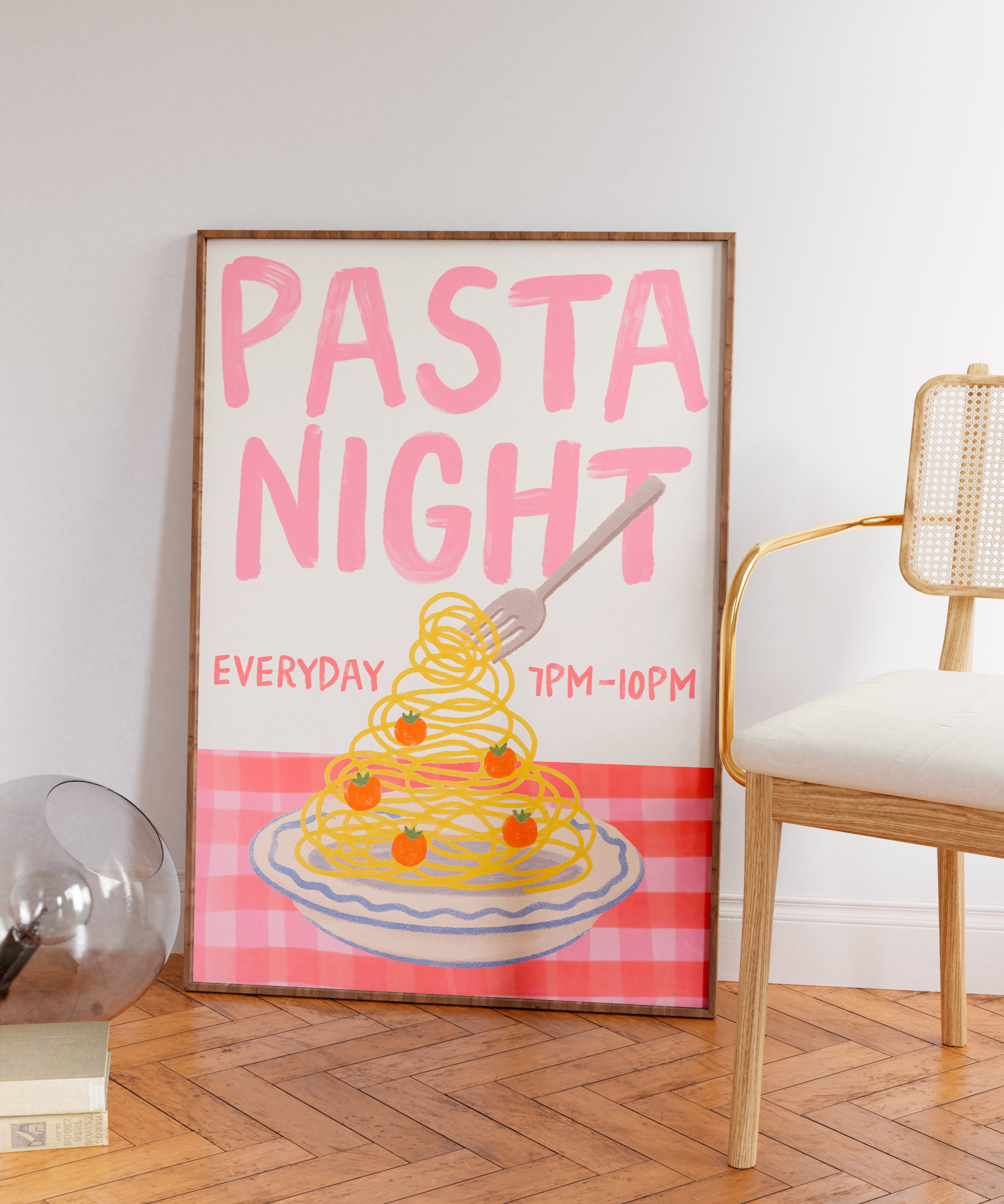 Quadro Decorativo Pasta night
