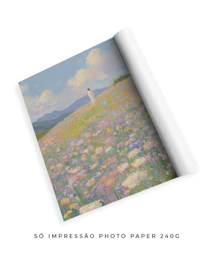 Jesus no campo de flores