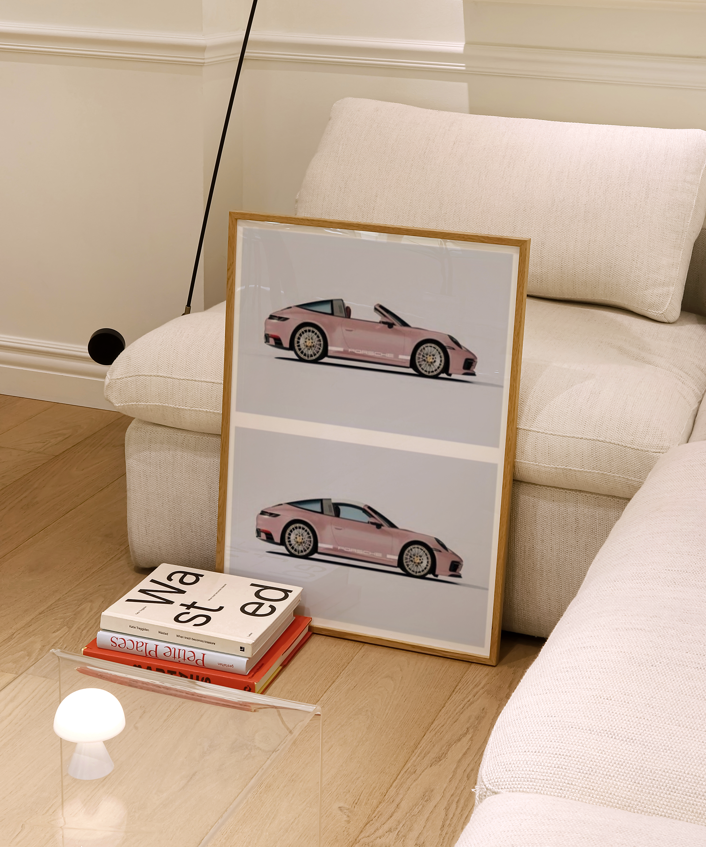 Quadro Decorativo Pink porsche