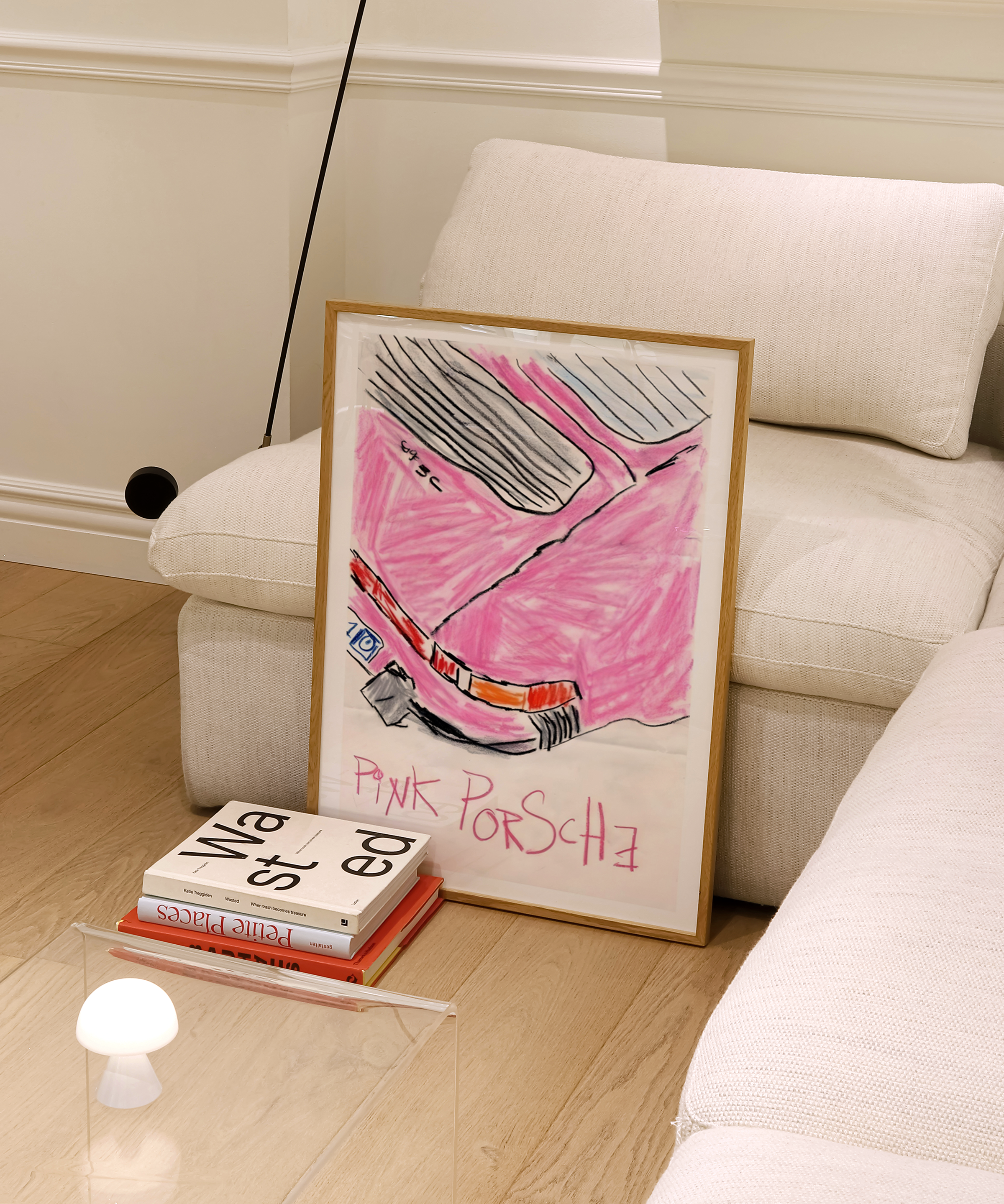 Quadro Decorativo Pink porsche Nº2