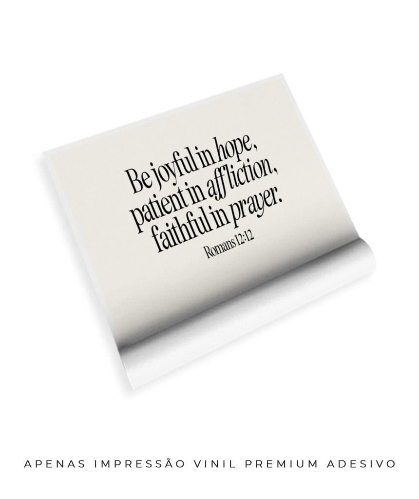 Quadro Decorativo Romans 12:12