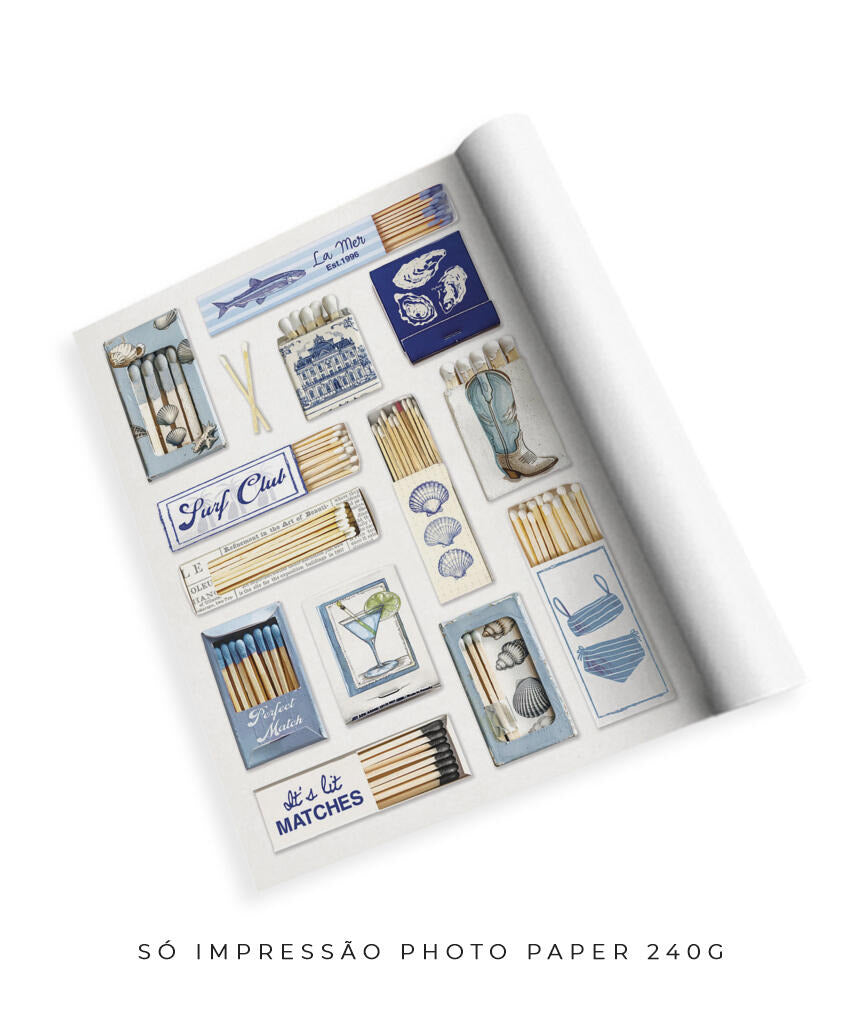 Vintage Matchbox- azul