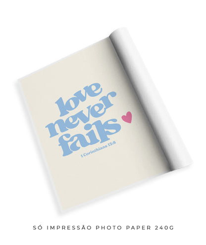 Love never fails (azul)