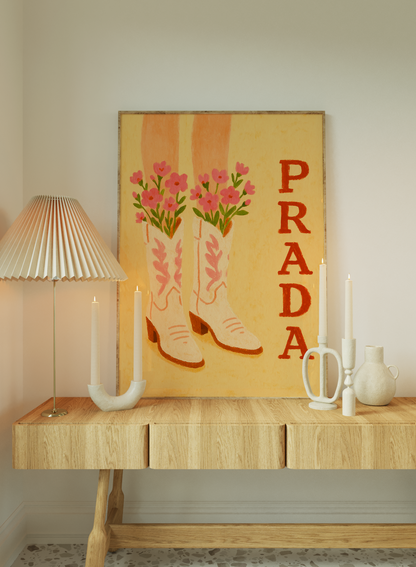 Prada- cowboy boots (amarelo)