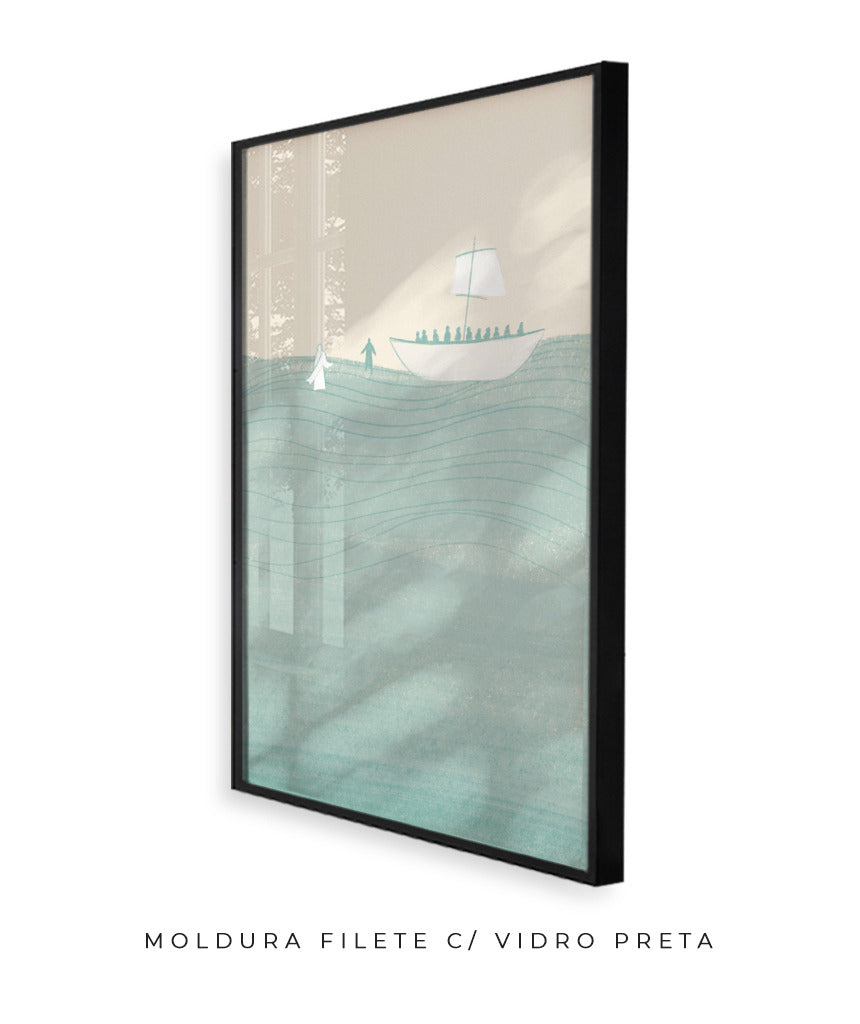 Jesus e Pedro andam sobre as águas