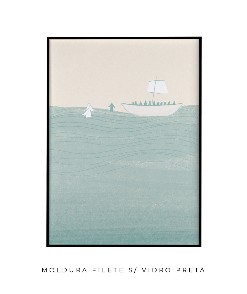 Jesus e Pedro andam sobre as águas