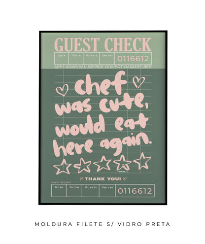 Chef was cute- verde e rosa