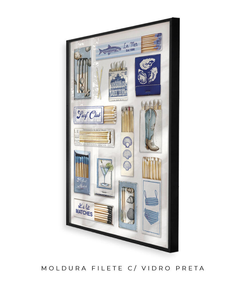 Vintage Matchbox- azul