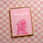 Quadro decorativo Saint Laurent Nº1 com moldura natural
