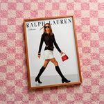Quadro decorativo Ralph Lauren Nº1 com moldura freijó
