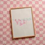 Quadro decorativo Meet me at the beach com moldura natural