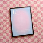 Quadro decorativo 111- Angel Numbers com moldura preto