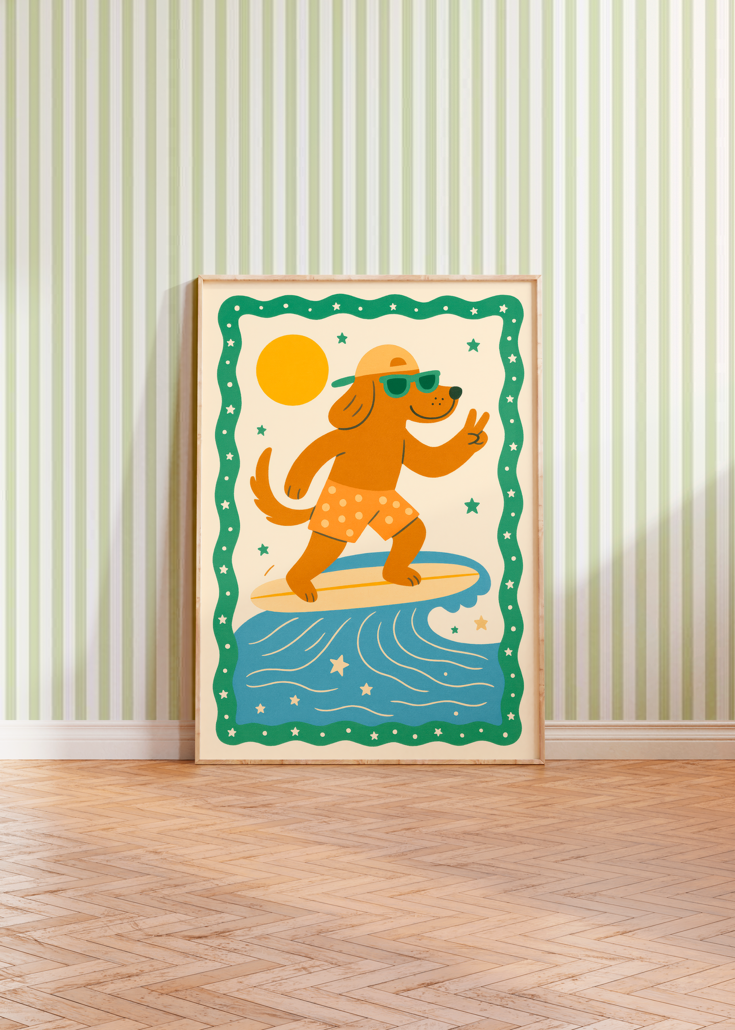 Cachorrinho surfista (arquivo digital)