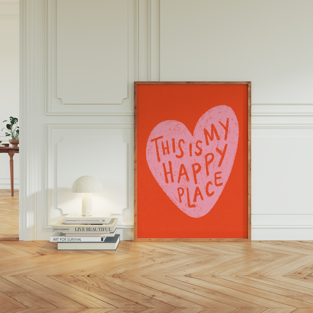 This is my happy place- Rosa e laranja