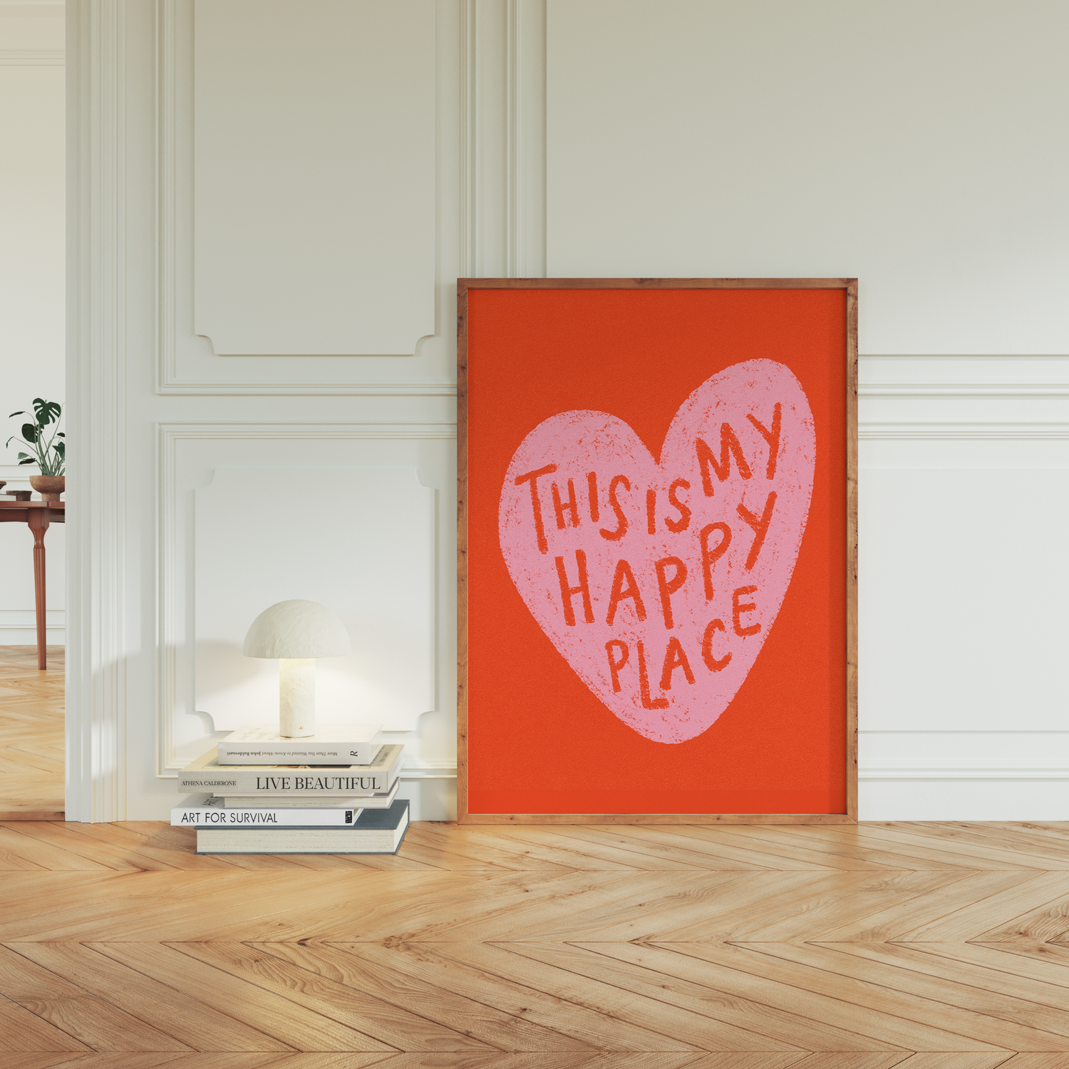 This is my happy place- Rosa e laranja