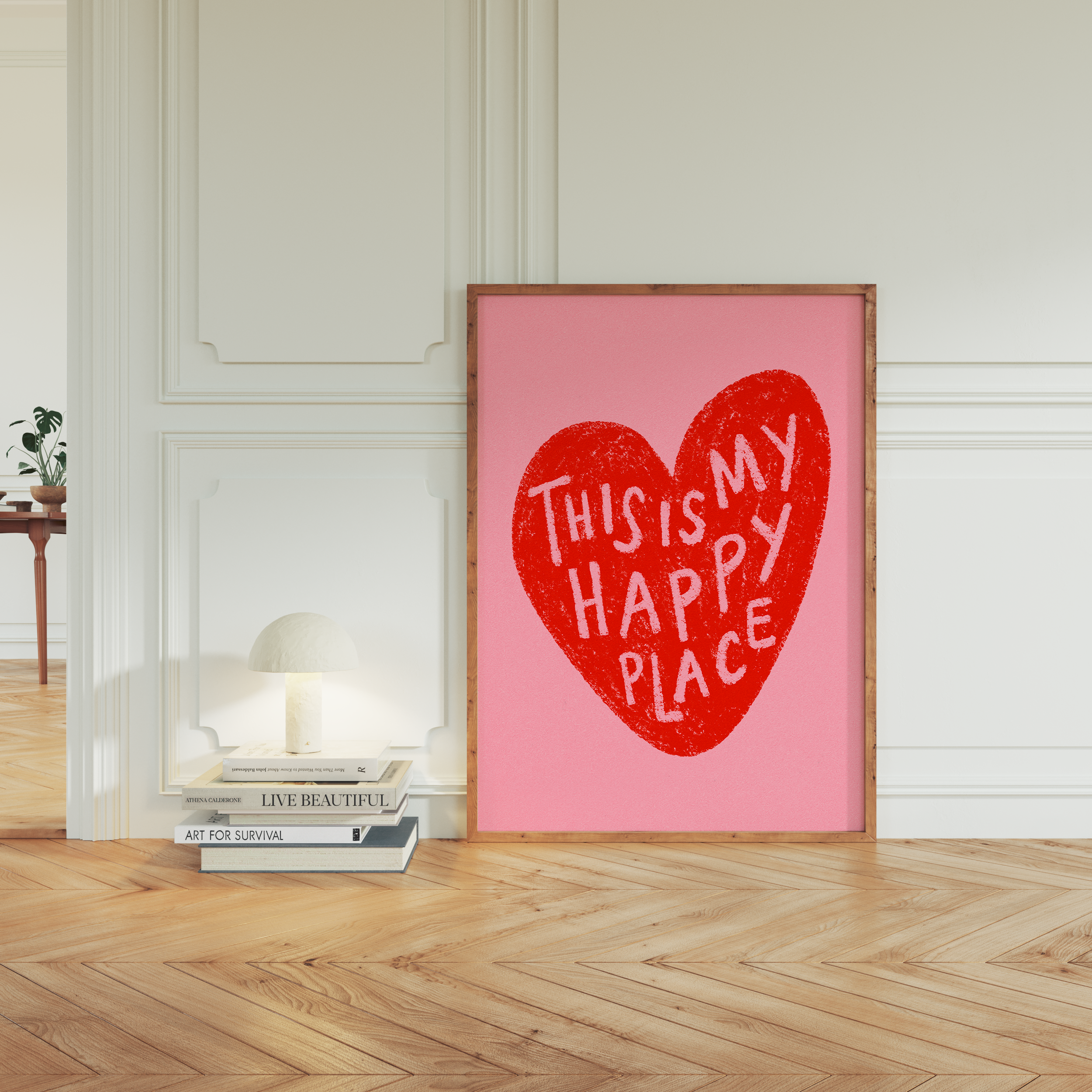 This is my happy place- Rosa e vermelho