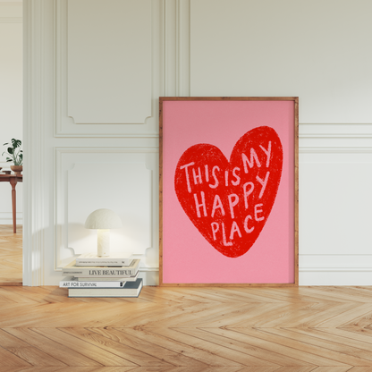 This is my happy place- Rosa e vermelho