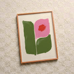 Quadro decorativo Flor Nº3 com moldura natural